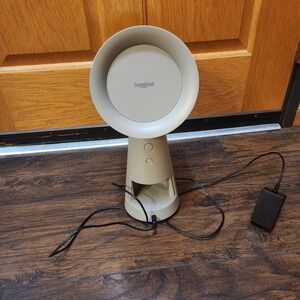 Breetee Bladeless Desk Fan Portable Air Circulator Beige Modern Minimalist
